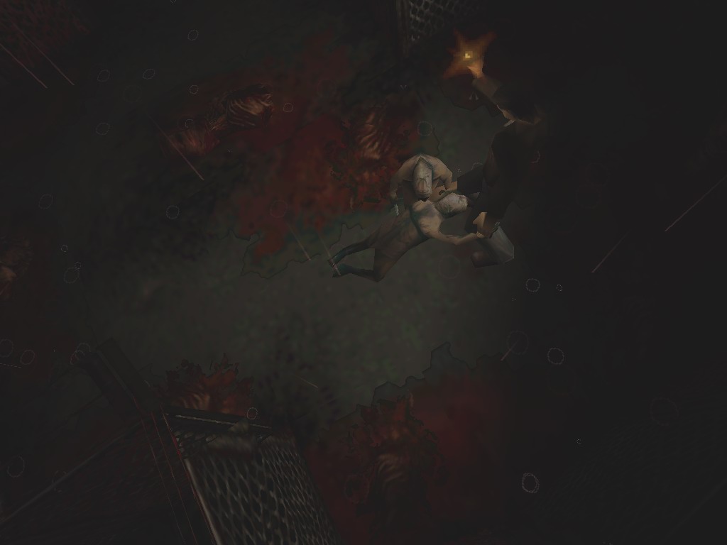 Silent Hill 1: Harry Mason walking in the dark, over the