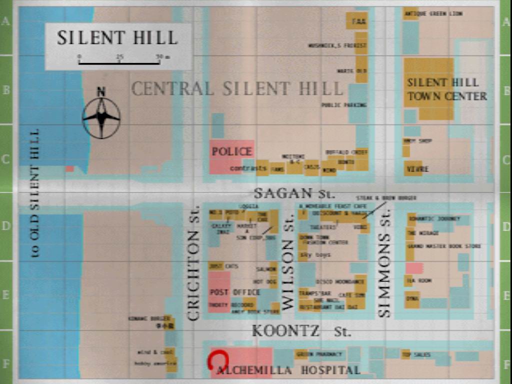 Silent Hill 3 Maps - Silent Hill Memories