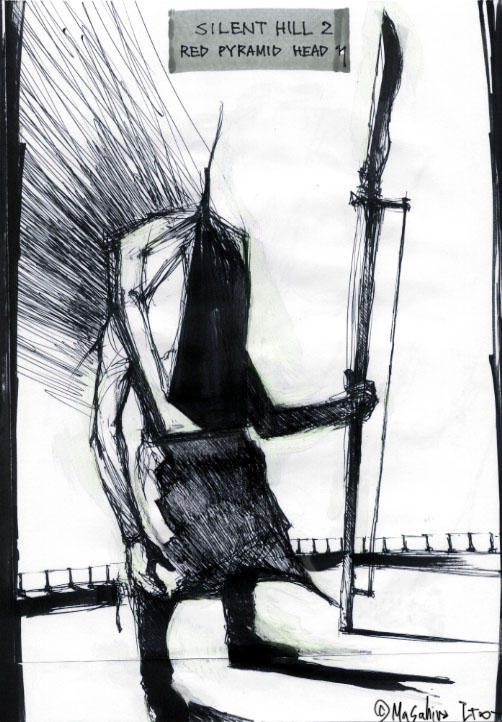 Silent Hill - Pyramid Head - Fan Art - Inks — ScudsWorth Productions