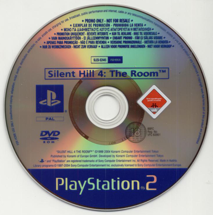 Silent Hill 4 The Room Sony Playstation 2 PS2 Japan ver Konami