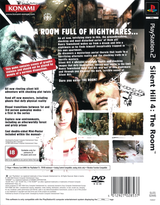 SILENT HILL 4 : THE ROOM - Playstation 2 (PS2) iso download