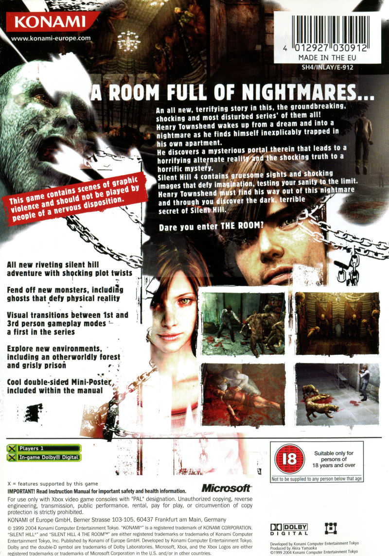 Silent Hill 4: The Room (2004) - MobyGames